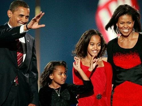 Семейство Обама в сборе